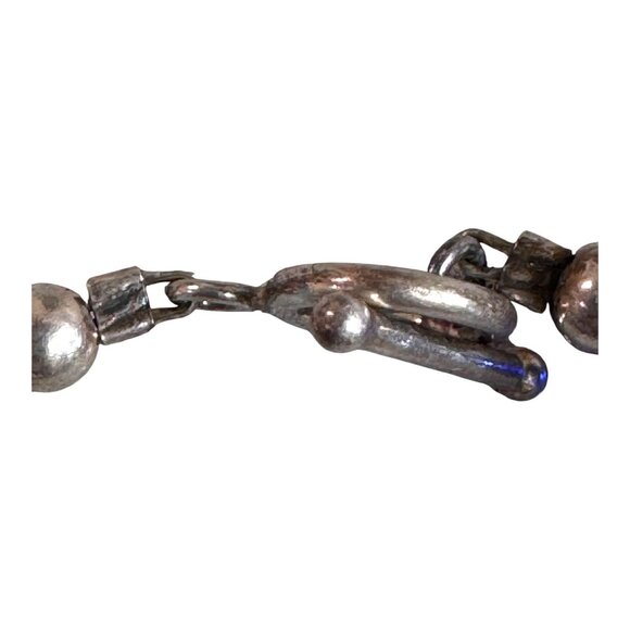 Vtg Multicolor Lampwork Glass Bead Bracelet Sterling Silver Cobalt Blue Yellow - Picture 4 of 7